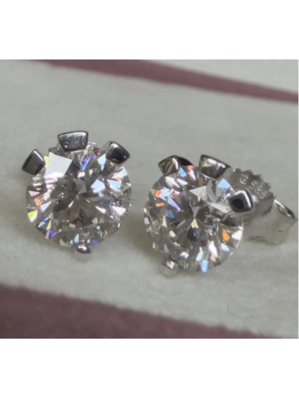 Pandora Nova 14k White Gold Lab-grown Diamond Earrings 1.00ct